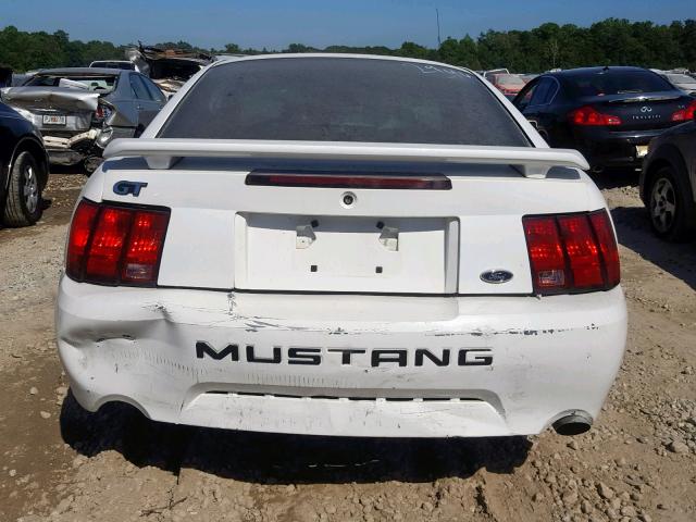 1FAFP42X31F162944 - 2001 FORD MUSTANG GT WHITE photo 9