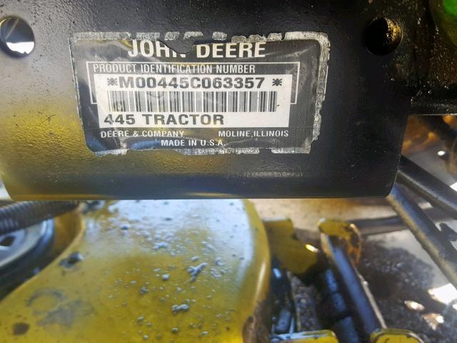 M00445C063357 - 1998 JOHN DEERE TRACTOR GREEN photo 10