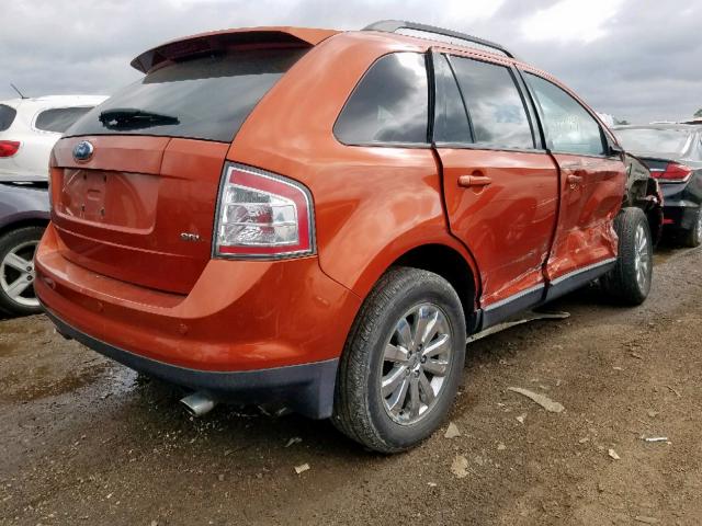 2FMDK38C67BB00166 - 2007 FORD EDGE SEL ORANGE photo 4