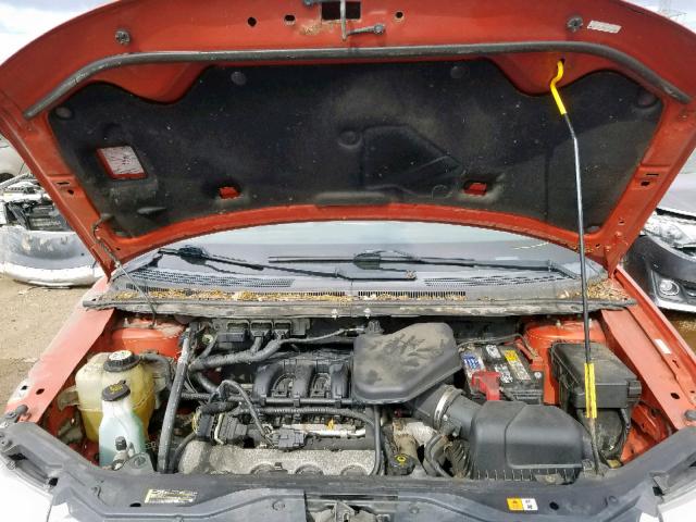 2FMDK38C67BB00166 - 2007 FORD EDGE SEL ORANGE photo 7