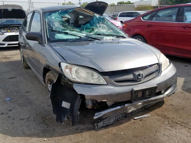 1HGES16305L003527 - 2005 HONDA CIVIC DX V GRAY photo 1