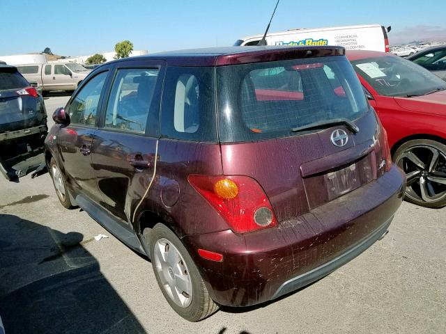 JTKKT624740049116 - 2004 TOYOTA SCION XA MAROON photo 3