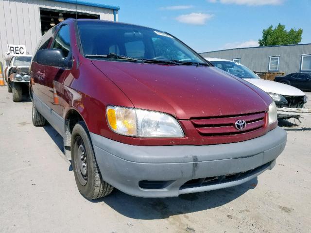 4T3ZF13C32U448006 - 2002 TOYOTA SIENNA LE MAROON photo 1