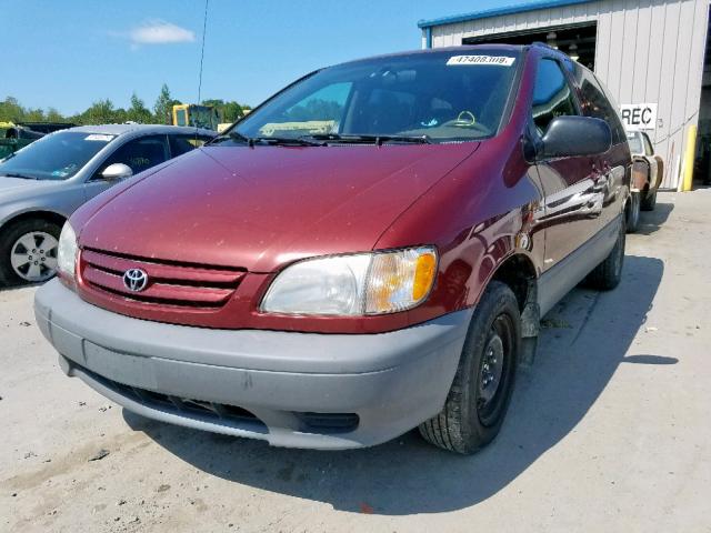 4T3ZF13C32U448006 - 2002 TOYOTA SIENNA LE MAROON photo 2