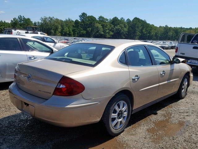 2G4WC532451268357 - 2005 BUICK LACROSSE C GOLD photo 4