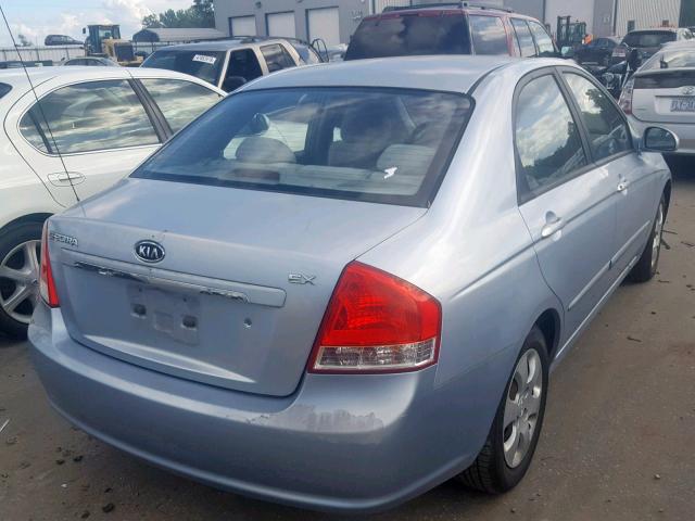 KNAFE121975396074 - 2007 KIA SPECTRA EX BLUE photo 4