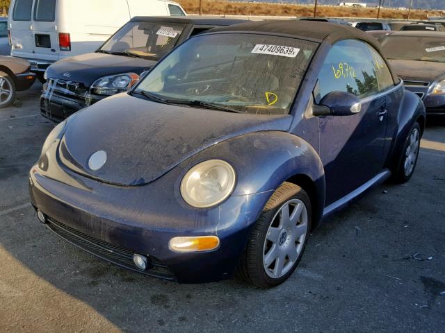 3VWCD21Y53M317403 - 2003 VOLKSWAGEN NEW BEETLE ლურჯი ფოტო 2
