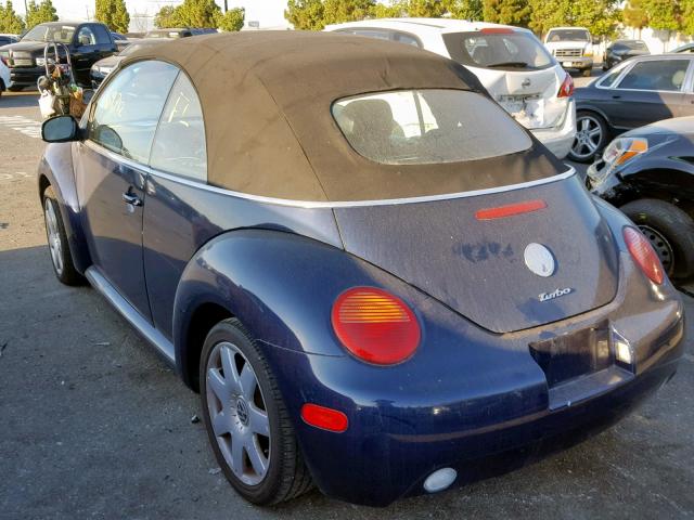 3VWCD21Y53M317403 - 2003 VOLKSWAGEN NEW BEETLE ლურჯი ფოტო 3