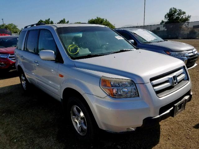 5FNYF28398B001902 - 2008 HONDA PILOT SE SILVER photo 1