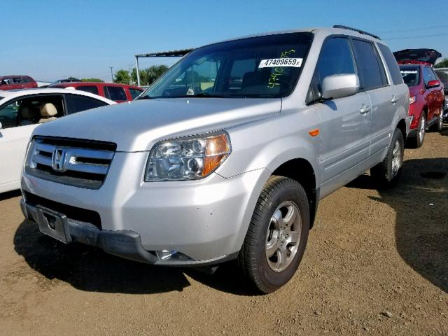 5FNYF28398B001902 - 2008 HONDA PILOT SE SILVER photo 2