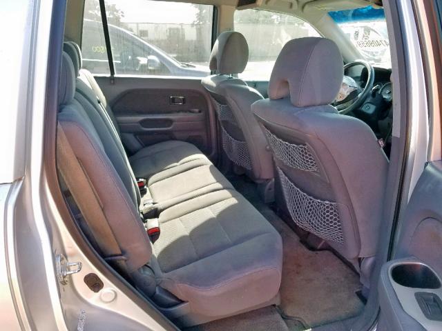 5FNYF28398B001902 - 2008 HONDA PILOT SE SILVER photo 6