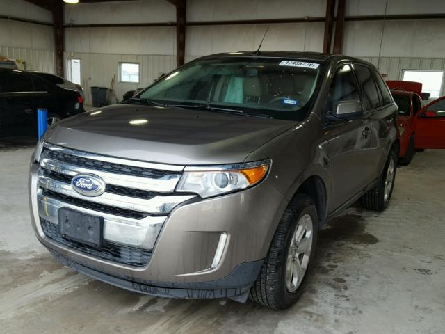 2FMDK3JC8DBE18019 - 2013 FORD EDGE SEL BROWN photo 2