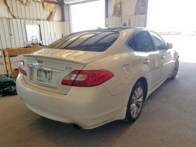 JN1AY1AP2BM520360 - 2011 INFINITI M56 WHITE photo 4