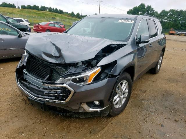 1GNERGKWXKJ173311 - 2019 CHEVROLET TRAVERSE L GRAY photo 2