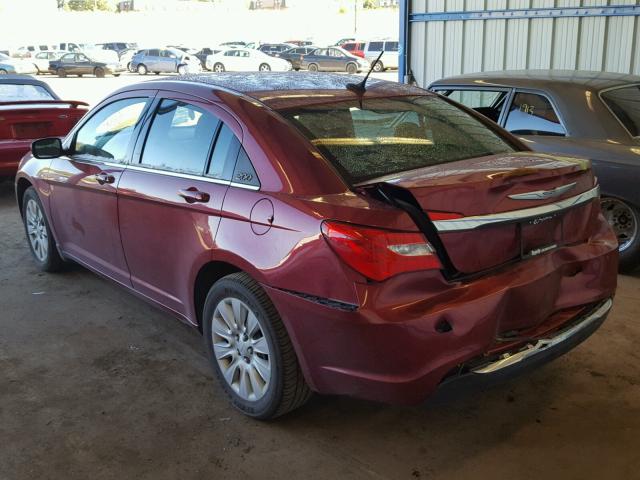 1C3CCBAB8EN230495 - 2014 CHRYSLER 200 LX MAROON photo 3