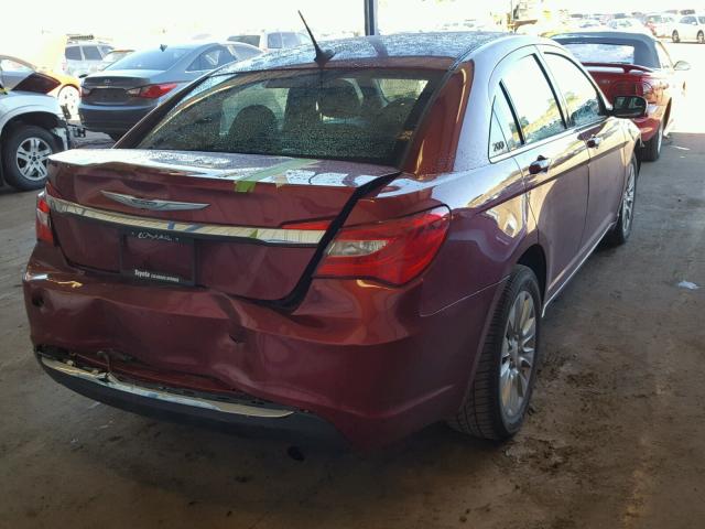 1C3CCBAB8EN230495 - 2014 CHRYSLER 200 LX MAROON photo 4