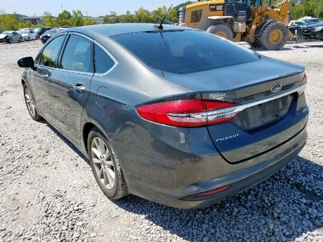 3FA6P0HD5HR132248 - 2017 FORD FUSION SE GRAY photo 3