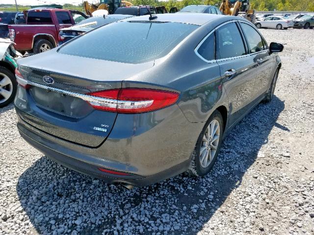 3FA6P0HD5HR132248 - 2017 FORD FUSION SE GRAY photo 4