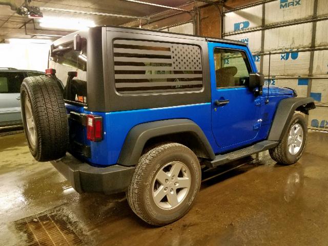 1C4AJWAGXFL727203 - 2015 JEEP WRANGLER S BLUE photo 4