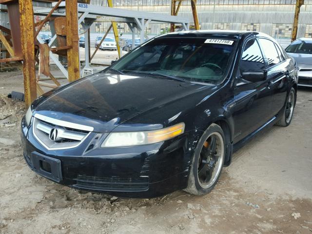 19UUA66255A054844 - 2005 ACURA TL BLACK photo 2