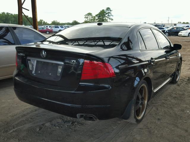 19UUA66255A054844 - 2005 ACURA TL BLACK photo 4