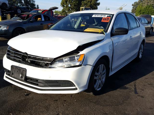 3VW2K7AJ4FM223969 - 2015 VOLKSWAGEN JETTA BASE WHITE photo 2