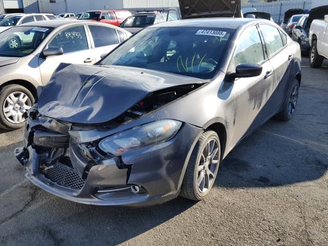 1C3CDFBB8GD623733 - 2016 DODGE DART SXT GRAY photo 2