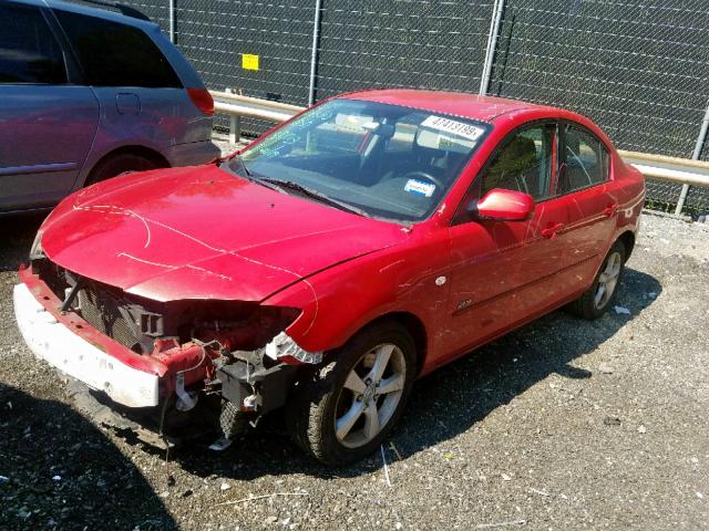 JM1BK123851262706 - 2005 MAZDA 3 S RED photo 2