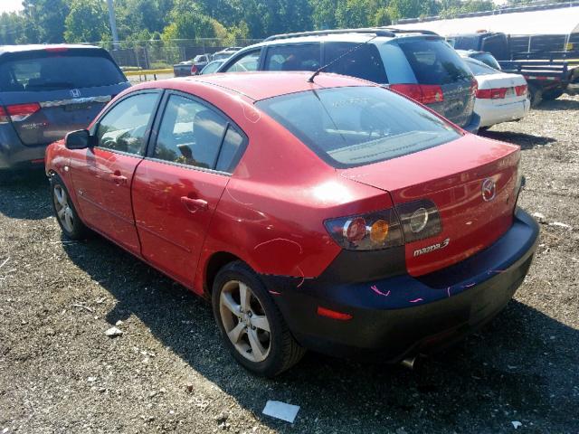 JM1BK123851262706 - 2005 MAZDA 3 S RED photo 3