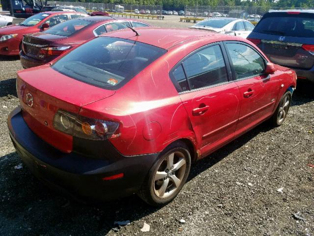 JM1BK123851262706 - 2005 MAZDA 3 S RED photo 4