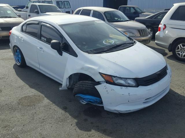 2HGFB2F50CH600134 - 2012 HONDA CIVIC LX WHITE photo 1