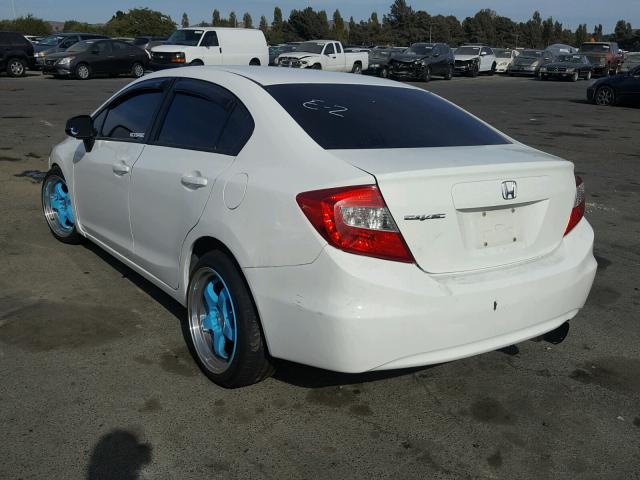 2HGFB2F50CH600134 - 2012 HONDA CIVIC LX WHITE photo 3