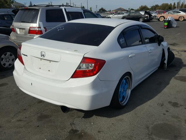 2HGFB2F50CH600134 - 2012 HONDA CIVIC LX WHITE photo 4