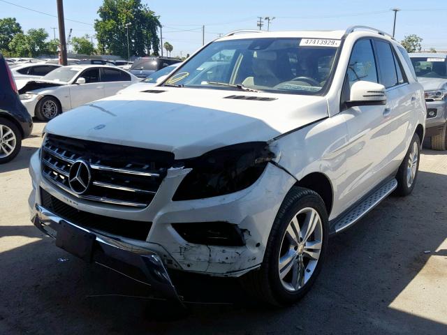 4JGDA5JBXFA492420 - 2015 MERCEDES-BENZ ML 350 WHITE photo 2