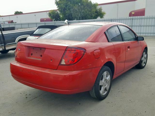 1G8AN15F27Z153312 - 2007 SATURN ION LEVEL RED photo 4