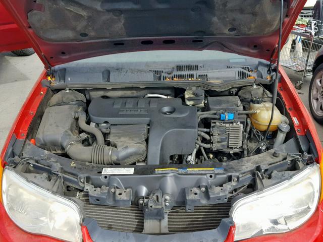 1G8AN15F27Z153312 - 2007 SATURN ION LEVEL RED photo 7