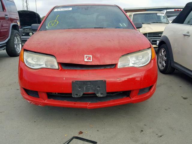1G8AN15F27Z153312 - 2007 SATURN ION LEVEL RED photo 9