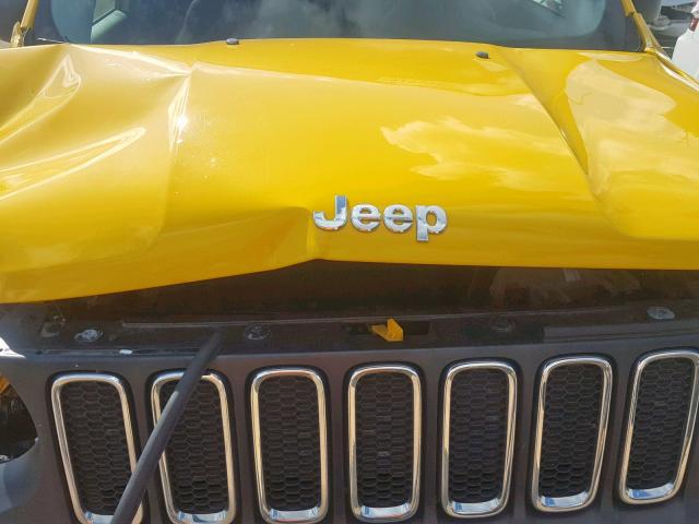 ZACCJAAT1FPC31601 - 2015 JEEP RENEGADE S Դեղին լուսանկար 7