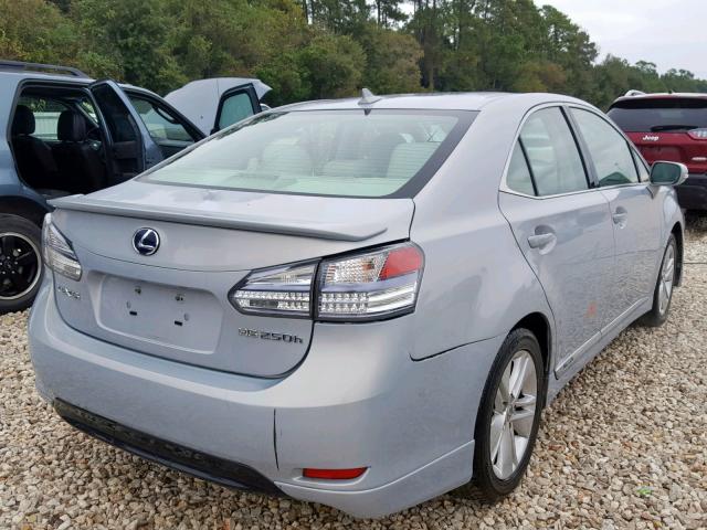 JTHBB1BA3A2015563 - 2010 LEXUS HS 250H GRAY photo 4