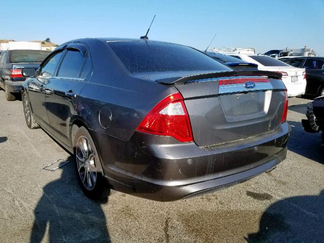 3FAHP0JA2BR329684 - 2011 FORD FUSION SEL CHARCOAL photo 3
