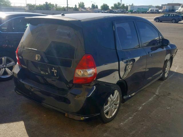 JHMGD38677S052266 - 2007 HONDA FIT S 黑色 照片 4
