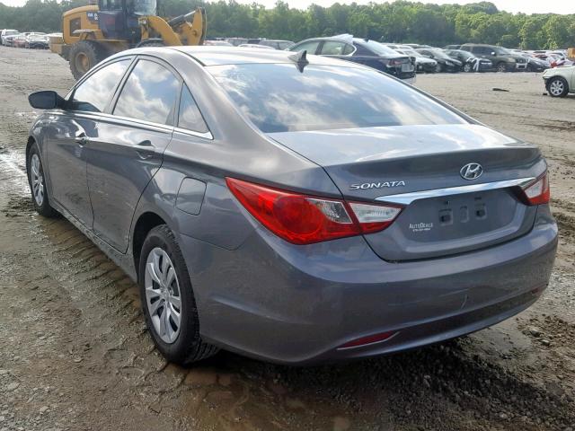 5NPEB4AC2BH040473 - 2011 HYUNDAI SONATA GLS GRAY photo 3