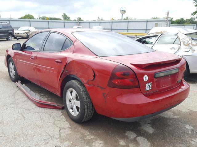 2G2WP552981149850 - 2008 PONTIAC GRAND PRIX RED photo 3