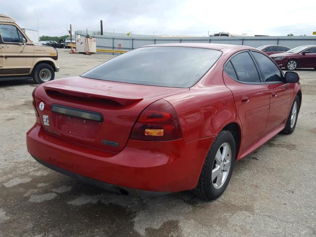 2G2WP552981149850 - 2008 PONTIAC GRAND PRIX RED photo 4