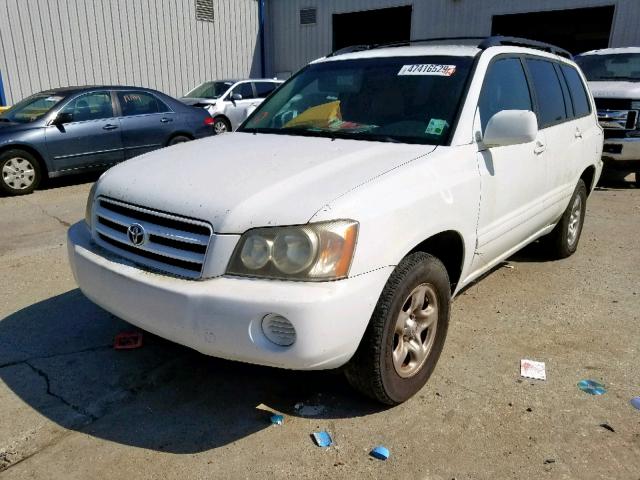 JTEGF21A720053728 - 2002 TOYOTA HIGHLANDER WHITE photo 2