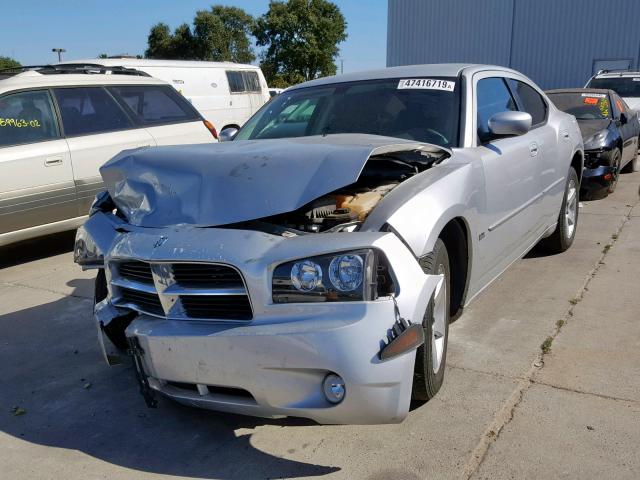 2B3CA3CV5AH166094 - 2010 DODGE CHARGER SX SILVER photo 2