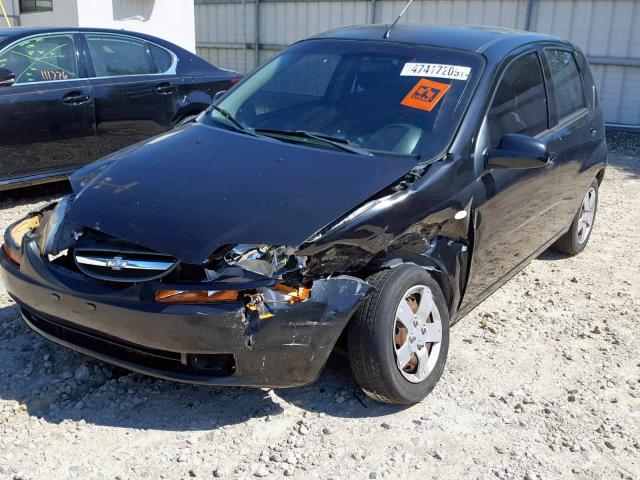 KL1TD66618B214888 - 2008 CHEVROLET AVEO BASE შავი ფოტო 2