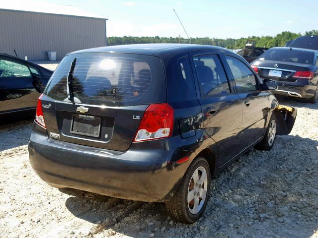 KL1TD66618B214888 - 2008 CHEVROLET AVEO BASE შავი ფოტო 4