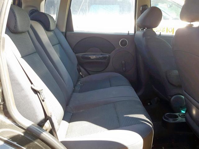 KL1TD66618B214888 - 2008 CHEVROLET AVEO BASE შავი ფოტო 6