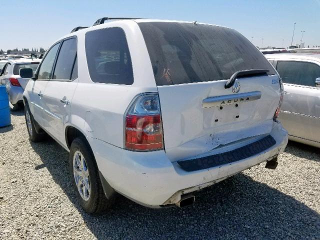 2HNYD18696H508861 - 2006 ACURA MDX TOURIN WHITE photo 3